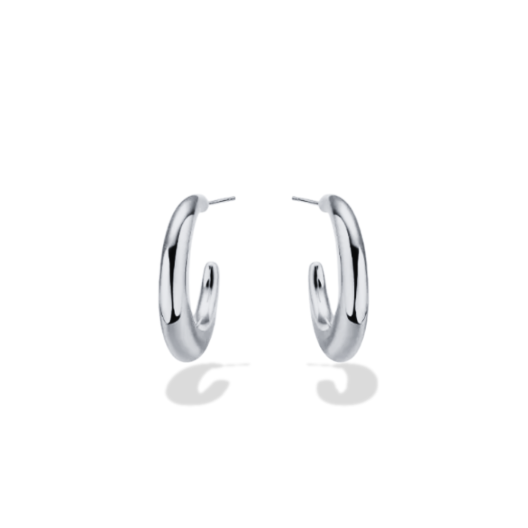 Silhouette Silver Hoops – Full Herizon