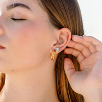 Double Dip Gold Hoops