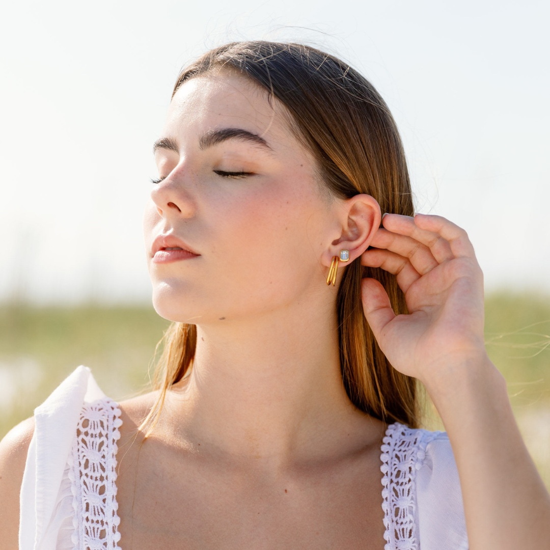 Double Dip Gold Hoops