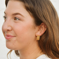 Catching Feelings Gold Hoops