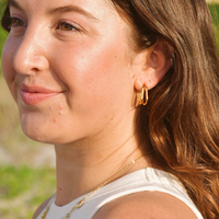 Double Dip Gold Hoops