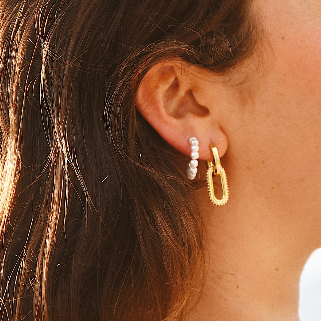 Sunday Best Pearl Hoops