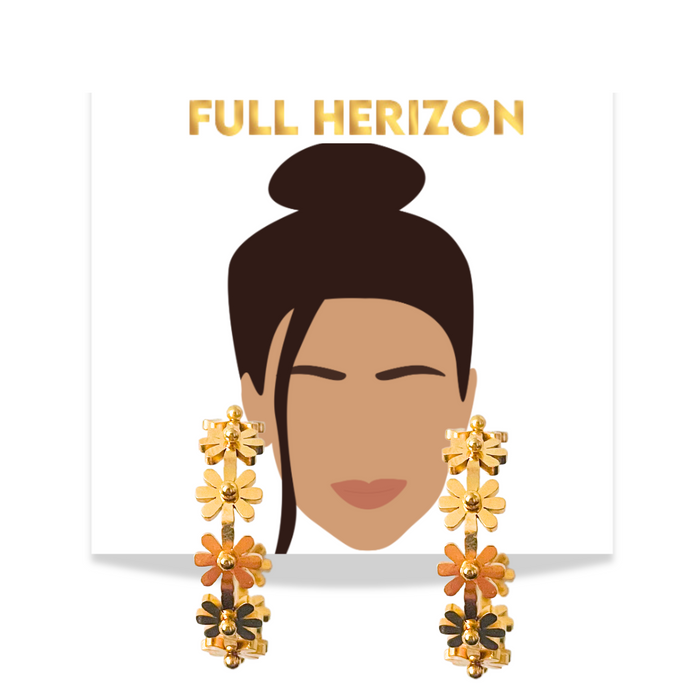 Garden Party Gold Hoops