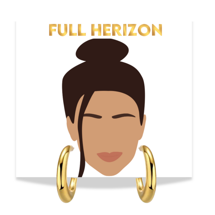 Silhouette Gold Hoops