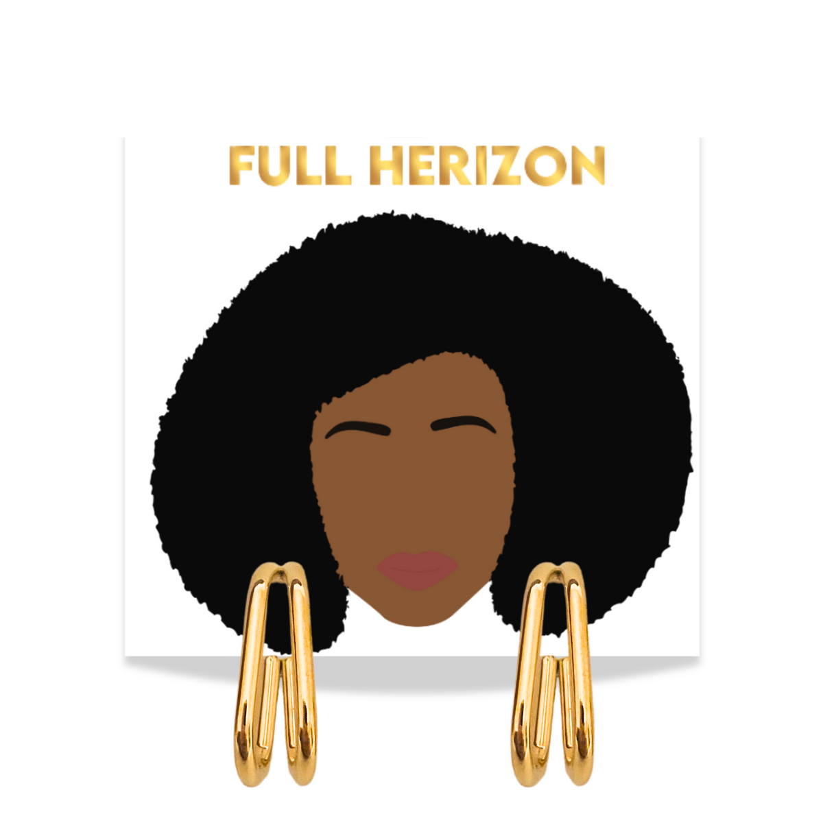 Double Dip Gold Hoops