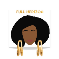 Double Dip Gold Hoops