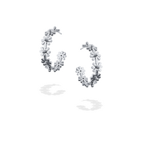 Silver Garden Party Hoops