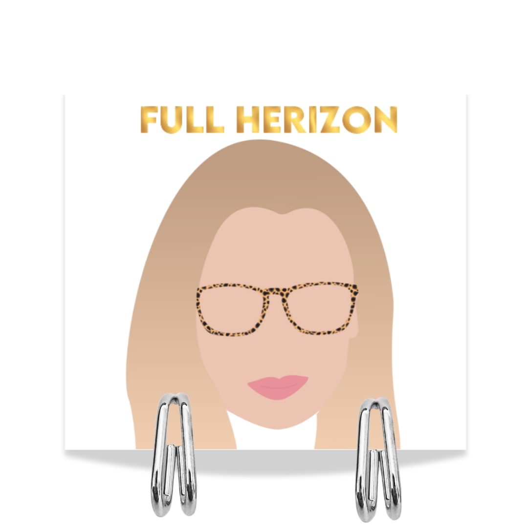 Double Dip Silver Hoops